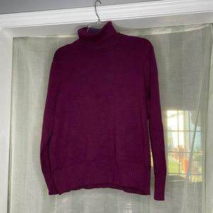 Maroon turtleneck tight knit sweater time & tru XXL (20) 72% rayon 28% polyester